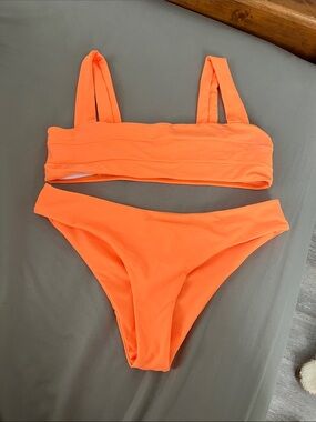 Bright Orange Two-Piece Bikini Set